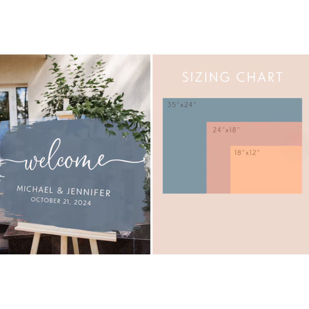 Acrylic Wedding Welcome Signs