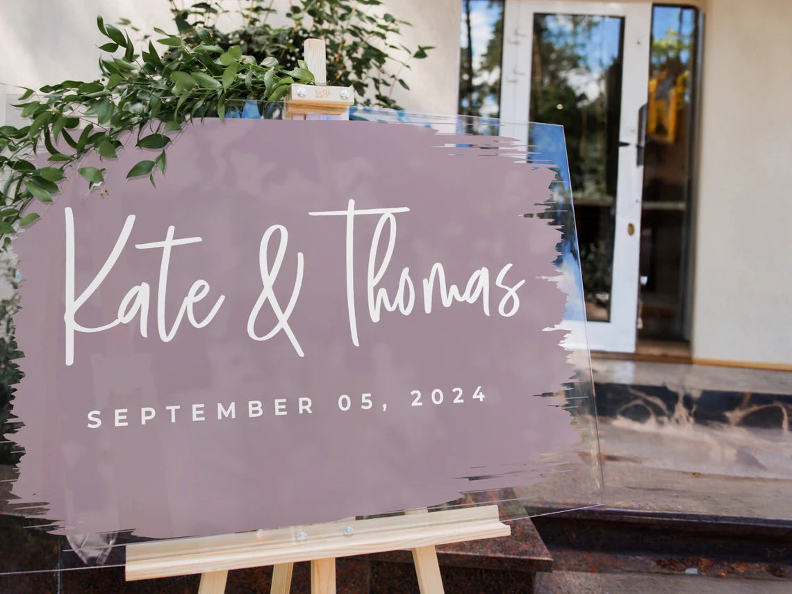 Acrylic Wedding Welcome Signs